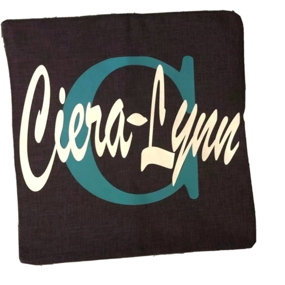 Monogram Name Throw Pillow Case